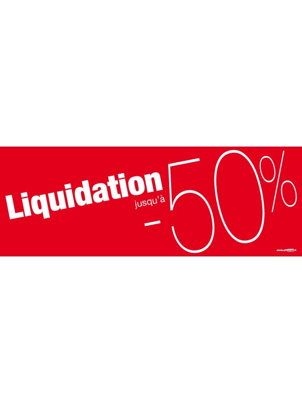 Bandeaux "liquidation -50%