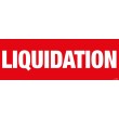 Banderole "liquidation" rouge