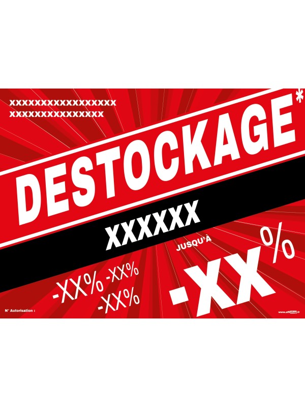 Affiche destockage personnalisable