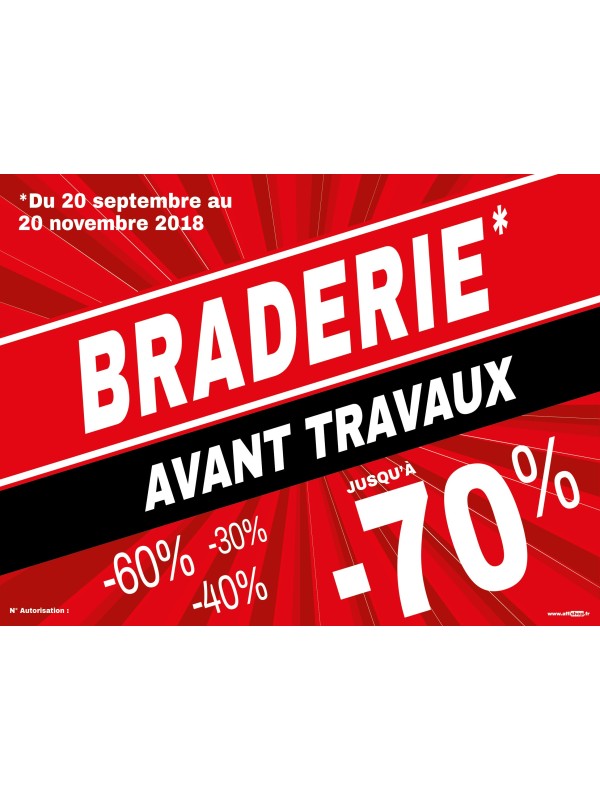 Affiche braderie personnalisable