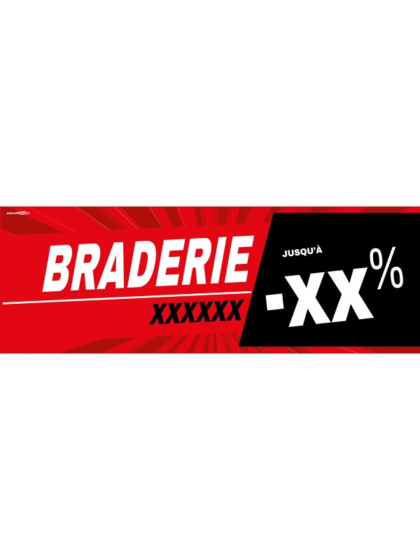 Banderole braderie personnalisable