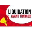 Affiche liquidation avant travaux pop