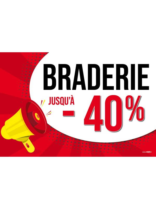 Affiche braderie -40% Pop Art