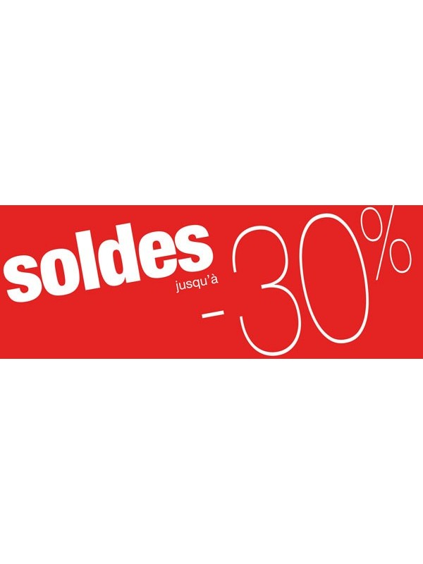 Bandeaux "soldes -30%" rouge