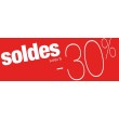 Bandeaux "soldes -30%" rouge