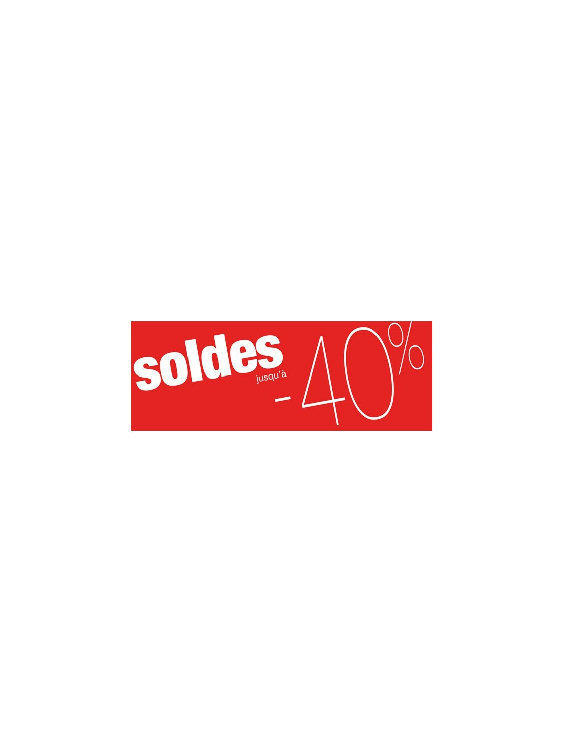 Bandeaux "soldes -40%" rouge