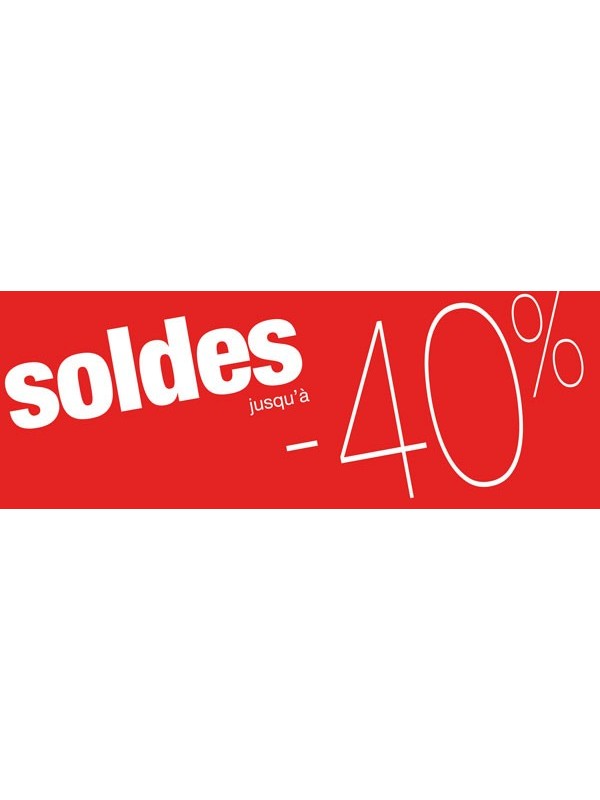 Bandeaux "soldes -40%" rouge