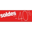 Bandeaux "soldes -40%" rouge