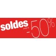 Bandeaux "soldes -50%" rouge