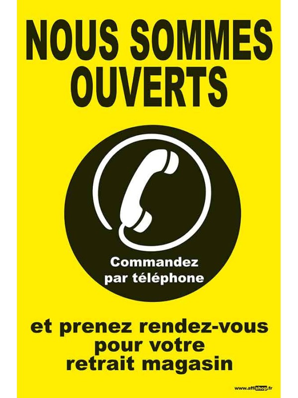 Affiche nous sommes ouverts