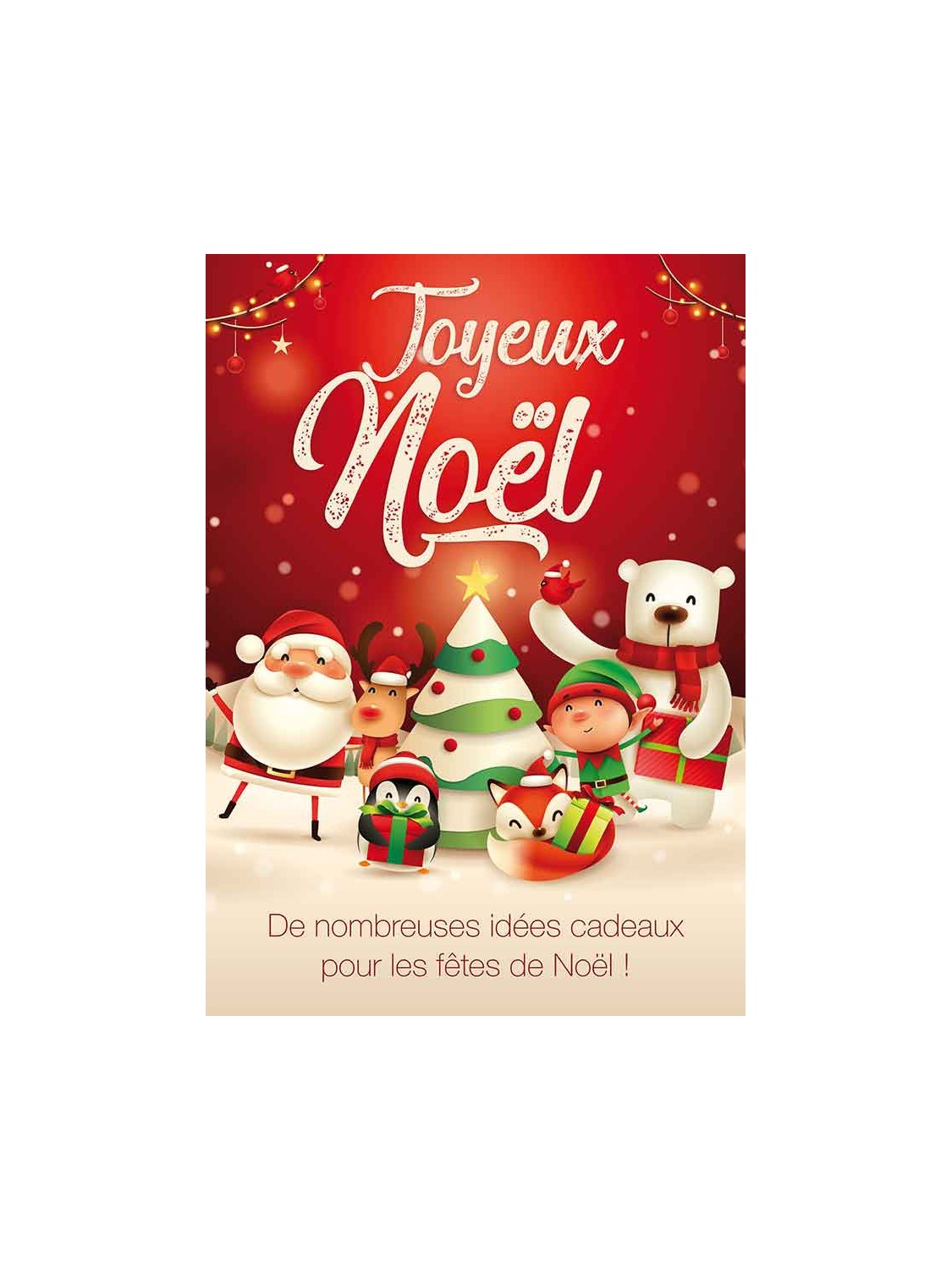 Affiche Joyeux Noel Santa Friends