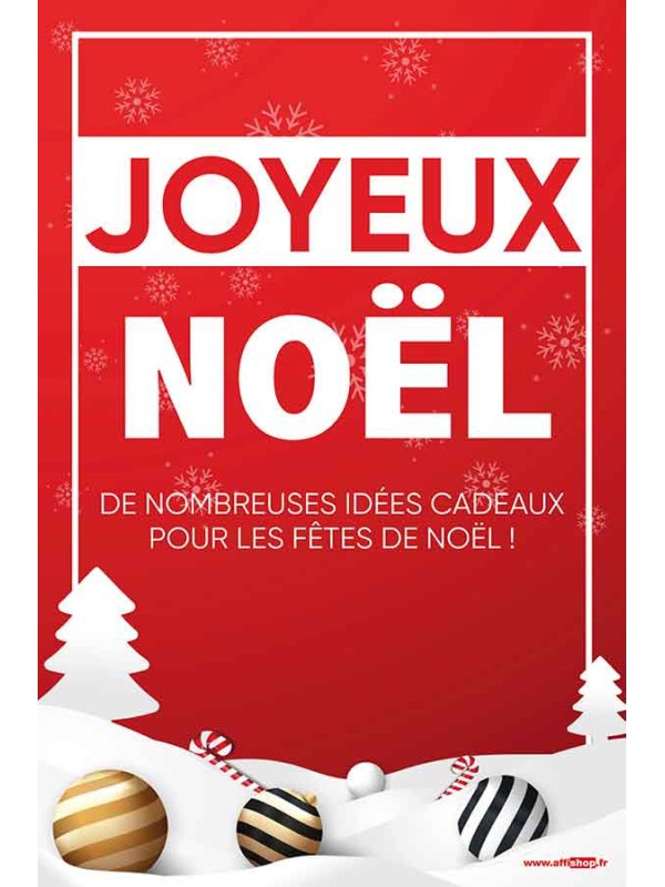 Affiche Joyeux Noël Neige