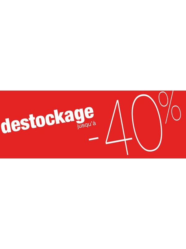 Bandeaux "destockage -40%" rouge