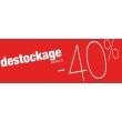 Bandeaux "destockage -40%" rouge