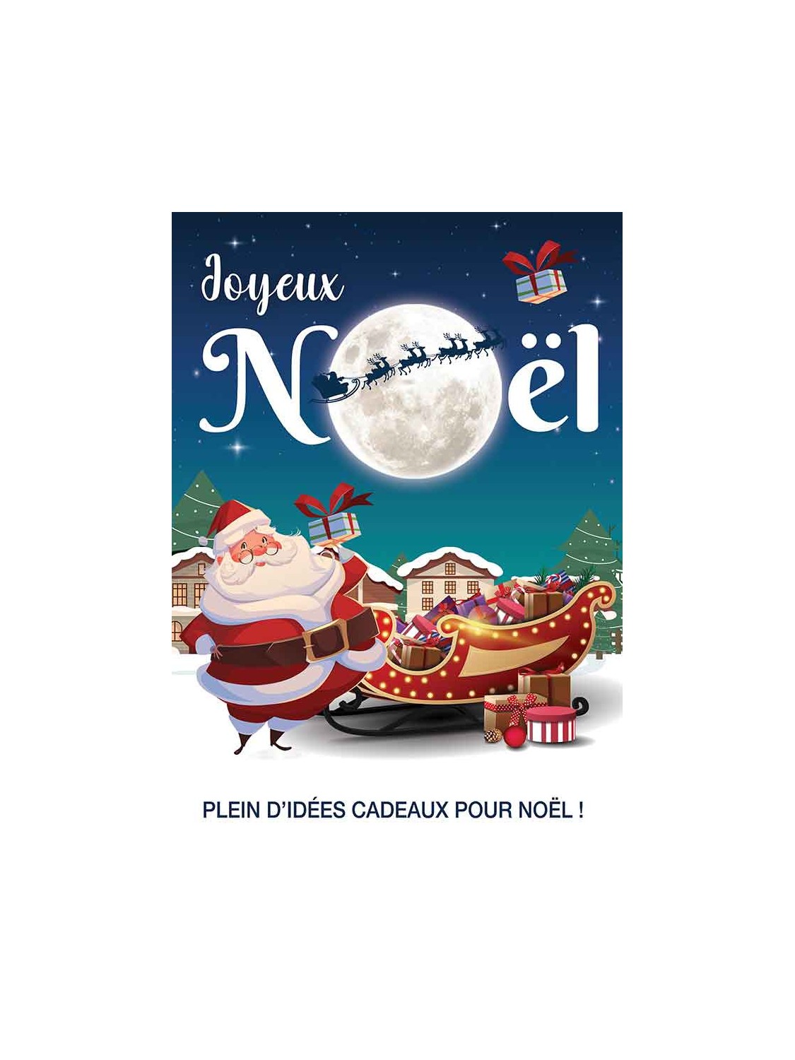 Affiche Joyeux Noël Lune