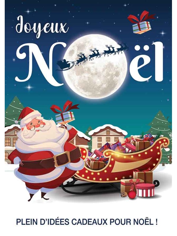 Affiche Joyeux Noël Lune