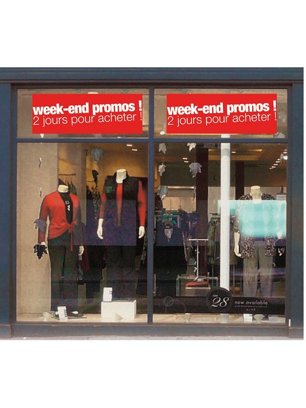 Présentation bandeaux "week-end promos !"