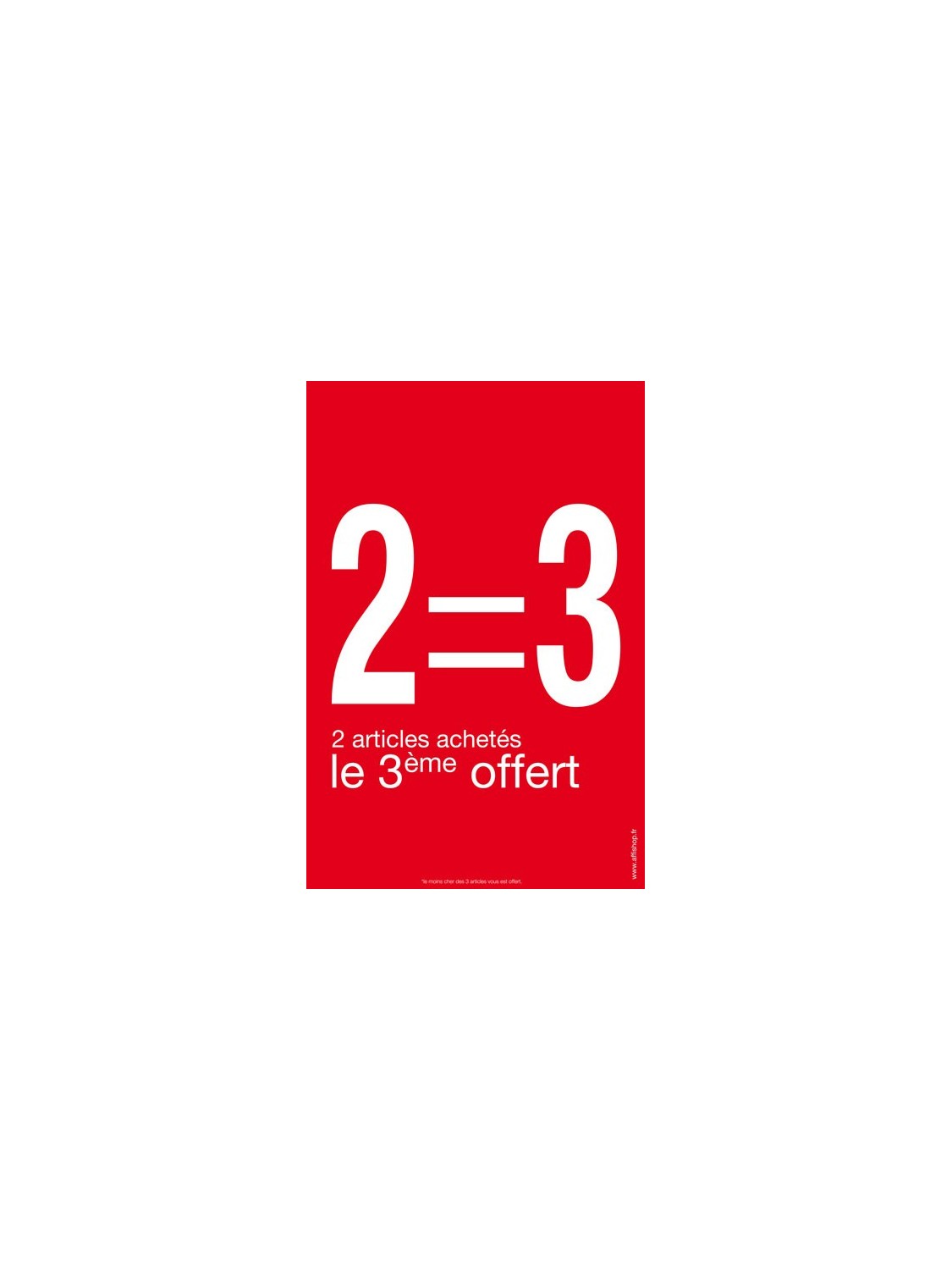 Affiche "2/3" rouge